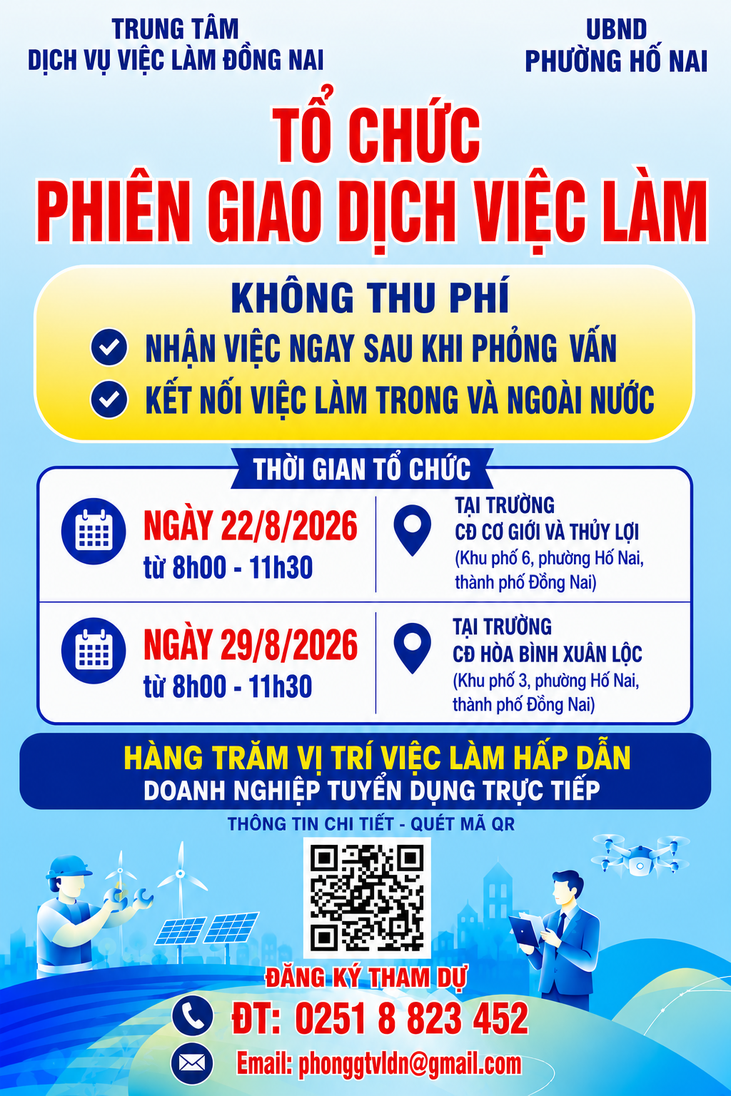 Thông tin Phiên việc làm phường Hố Nai ngày 22 và 29 8(1)