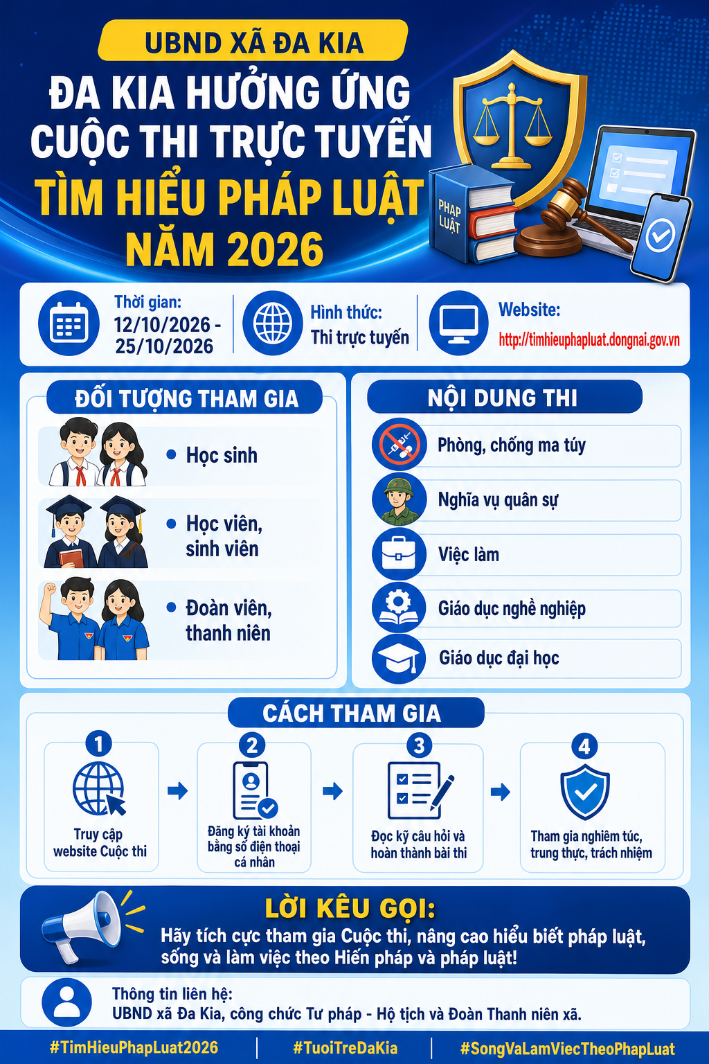Cuộc thi trực tuyến tìm hiểu pháp luật năm 2026
